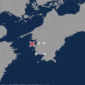 愛媛県、高知県で最大震度1の地震　愛媛県・宇和島市、松野町、愛南町、高知県・宿毛市