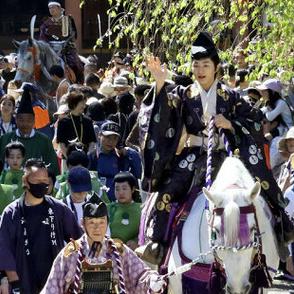 「春の藤原まつり」、義経に扮した寺田心さんは歴史好き…「大事な節目に呼んでいただきうれしい」