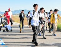 100キロハイク　歩いて鳥取横断へ　鳥取砂丘目指し境港出発