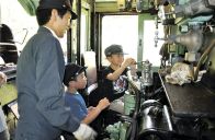 「出発進行」気分は運転士　長野県東筑摩郡麻績村　聖博物館で鉄道まつり