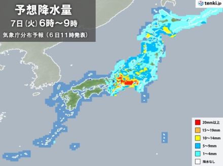 明日7日の朝　東海で激しい雨　週末は再び暑く　暑さに慣れるためには