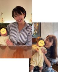 ＜安めぐみ＞妊娠中の井上和香が生後3カ月の次女を抱っこ！　「いつもありがとう」と井上に感謝も　手作りパスタの写真も公開　