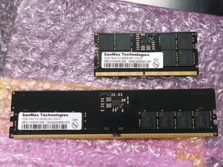 XMP/EXPO両対応のDDR5-5600メモリ「SanMax DDR5 Black PCB Edition」が入荷、SO-DIMMも