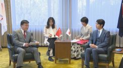 「北海道の水産物は安全安心」着任挨拶に訪れた札幌の中国総領事に鈴木直道知事 日本の水産物輸入停止措置の早期解除を求める