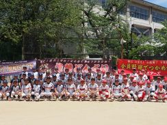 震災で大会中止の石川県から学童野球チーム　福知山で交流試合