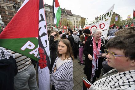 イスラエル歌手のユーロビジョン参加に抗議 グレタさんの姿も