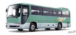 日野「メルファ」中型観光バスが一部改良して新発売！バックモニターカメラを標準装備！
