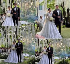 「肉体派カップル」ジュリアン・カン＆JJ、結婚式の写真公開