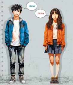 韓国男子中学生の平均身長、10年前より7.4センチ伸びていた
