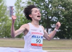 男子は中山が初優勝　女子はパリ五輪代表、前田が制す　仙台国際ハーフマラソン