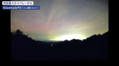 １１日夜は福島県内でも各地で低緯度オーロラを確認