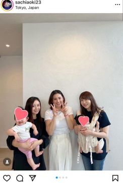 元テレ東・青木佐知さん、岩隈まどかさん、安めぐみとの赤ちゃんを交えたママ友交流ショットに「お三方、素敵」の声