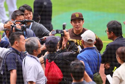 パドレス・松井　10日に打球直撃「特に問題ない」　試合はブルペン待機も出番なし