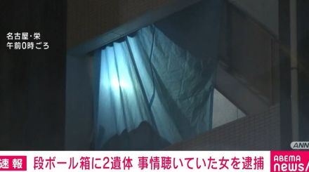 段ボール箱に赤ちゃんとみられる2人の遺体 事情聴いていた女を逮捕 名古屋市中区