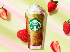 スターバックス「抹茶 いちご クリーム フラペチーノ」5月15日発売