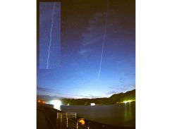 スターリンク衛星か　奄美市の村田さん撮影　10日早朝