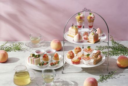 東京マリオットホテル、希少な桃を楽しむアフターヌーンティー「Peachy PEACH Afternoon Tea」