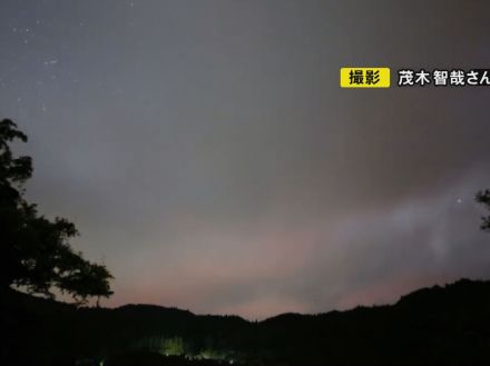 北の空に“赤い光”…愛知でもオーロラ撮影に成功か 天体好きの大学生「見えるかも」と聞き急遽カメラ構える