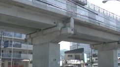 新幹線の高架橋からモルタル片が落下　重さ約５キロ　けが人なし　広島・府中町