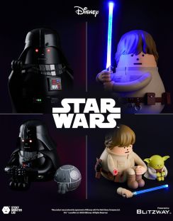 「スター・ウォーズ」SMLコラボフィギュア発売、体育座りのダース・ベイダーなど4種