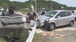 【速報】仙台・太白区で車同士が衝突　軽乗用車が横転　３人搬送