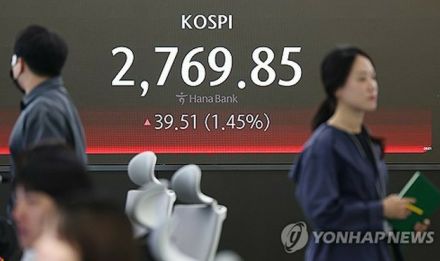 韓国総合株価指数　続伸で始まる