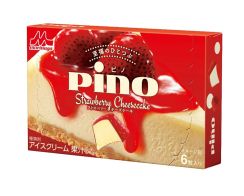 森永乳業「ピノ ストロベリーチーズケーキ」限定発売。北海道産クリームチーズと苺果汁で本格的な味わい