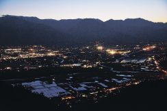 安曇野の夕暮れ　輝く5月