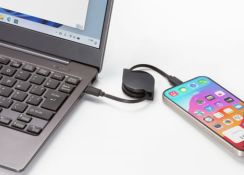 USB PD60W対応の巻取り式ケーブル「KU-CCP60M08」、サンワサプライが発売
