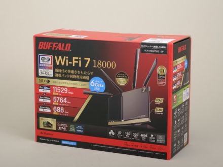 バッファローのWi-Fi 7ルーター「WXR18000BE10P」を試す　無線通信でも実測約9Gbps！