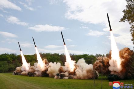 北朝鮮、「短距離弾道ミサイルと推定される数発」発射　韓国軍発表