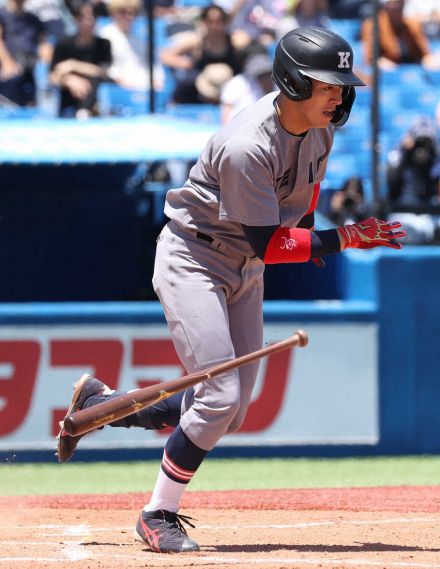 慶大清原Jr.が激走で今季11安打目　高校野球経験なしも東京六大学Lで打率3割迫る