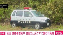 秋田 遭難者捜索中 警察官2人がクマに襲われ負傷