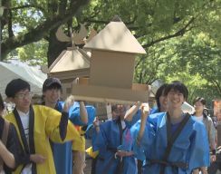 リサイクル率100％素材の“御輿”など…SDGsに取り組む学生が企画した祭り 名古屋・久屋大通公園で開催