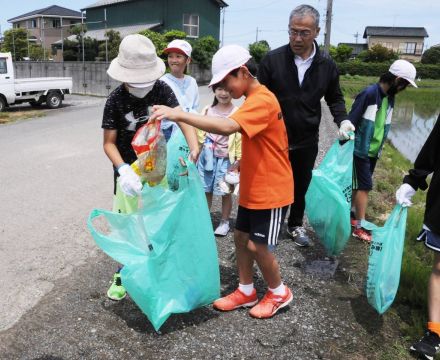 茨城・龍ケ崎の小学校で全校児童がプロギング大会　運動しながら環境美化