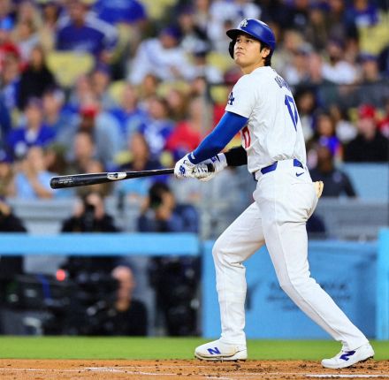 大谷翔平　レッズ戦第1打席は空振り三振　前日は6毛差で首位打者陥落　MLBトップタイ14号生まれるか