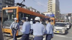 松山市で路面電車と歩行者が接触する事故 90代女性が救急搬送 命に別状なし
