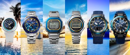 カシオ、時計事業50周年の6ブランド横断モデル「Sky and Sea」。カシオトロン/G-SHOCK/EDIFICEなど