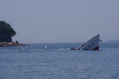 水産庁の漁業取締船 完全に沈没　岡山・笠岡沖、23日以降に引き揚げ