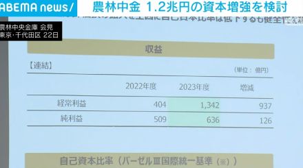 農林中金、1.2兆円の資本増強を検討