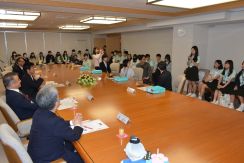 台湾の教育旅行団が県庁訪問　農家民泊や学生交流体験へ