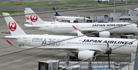 羽田駐機場で日航機同士が接触　出発便欠航、けが人なし