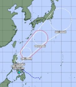 熱帯低気圧は今夜にも台風1号に　最大瞬間風速は23メートル　沖縄本島は警報級の大雨の恐れ【25日午前9時】