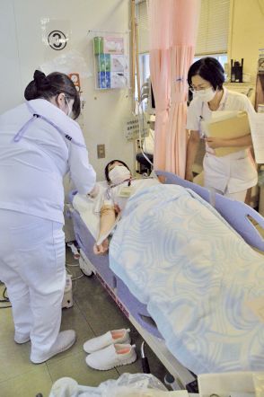 生血輸血に備え訓練　供血要請から手術室まで　鹿児島県奄美市の県立大島病院