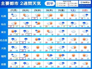 台風1号は今後発達　28日ごろは前線による大雨　その後も天気ぐずつく　2週間天気