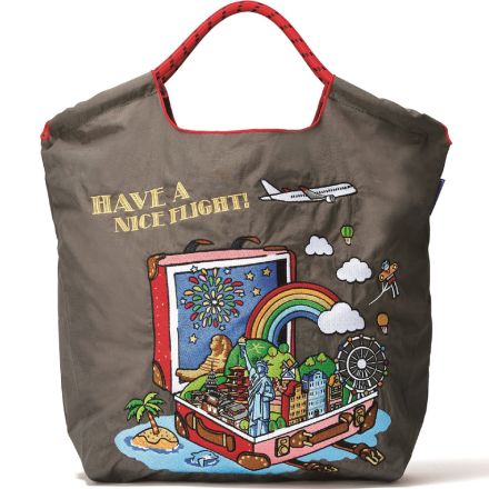 JAL、Ball＆Chainと初コラボ。世界の旅をイメージしたオリジナル刺繍バッグ2色