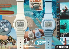 G-SHOCK、サーファー向けモデル「G-LIDE」にスリムタイプ。ビーチをイメージしたライトブルー/ホワイト