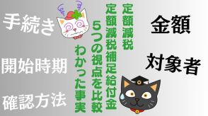 定額減税と定額減税補足給付金を5つの視点で比較した時にわかった事実