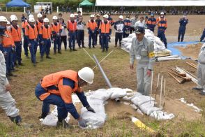 台風想定し水防訓練　久慈川下流域5市村　茨城・常陸太田