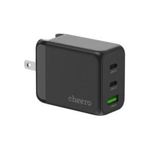 「cheero 65W GaN 3 ports USB PD Charger」に新色ブラック追加、300台限定で記念価格